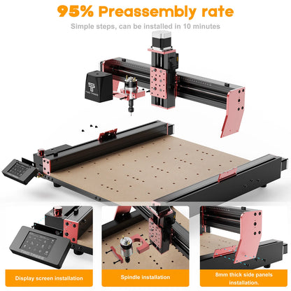 TWOTREES TTC450 Pro CNC Machine 4Axis Metal Cutting Machine For CNC Router Machine And Laser Engraving Cutting Wood GRBL Control