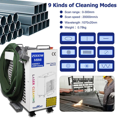 1500W Laser Cleaning Machine Cleaning Width 300MM Rust Removal Cleaning Oil Paint for Metal Rust Removing Machine Laser Cleaner