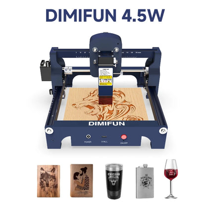 Mini Cnc DIMIFUN D9 4.5W Laser Engraving Machine Wood Router with Acrylic & Stainless Steel Engraving Capability laser cutter