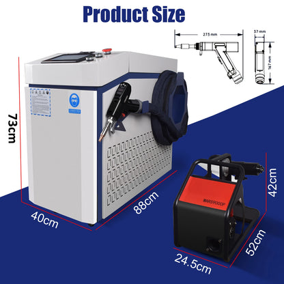 1500W 4 in 1 Fiber Laser Welding Cleaning Cutting Soldering Machine RECI Handheld Laser Welder for All Metal Rust Removal Clean