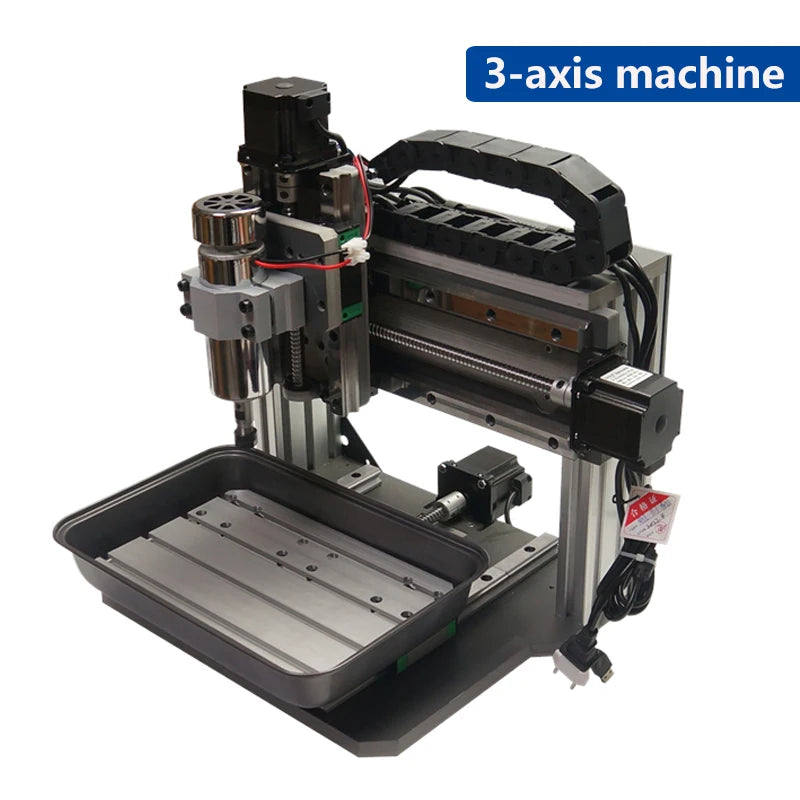 LY Mini DIY CNC Router 3020 Square Line Rail 500W ER11 Spindle 3 /4 /5 Axis PCB Wood Milling Metal Engraving Machine USB Port