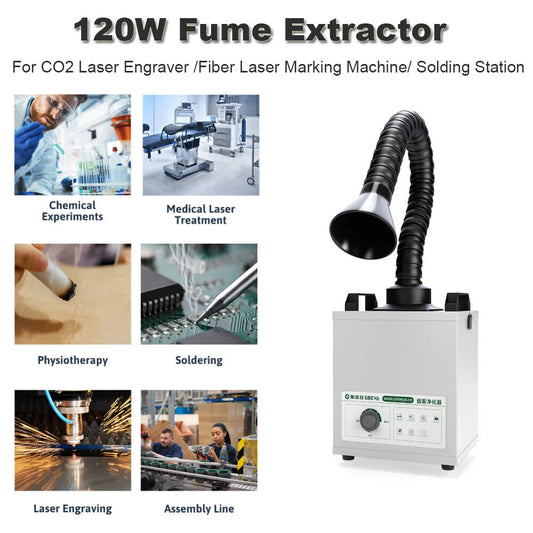 Fume Extractor Purifying Smoke 120W Laser Smoke Absorber Filter Metal Welding for Laser Engraver Cutting Wood Burning 3D Printer