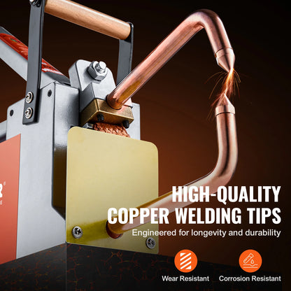 SucceBuy Portable Spot Welder 8KVA Handheld Welding Tip Gun Metal Sheet Spot Welding Machine for Stainless Steel Aluminum Sheet