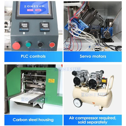 ZONESUN Automatic Pillow Packaging Machine Food Vegetables Fruits Horizontal Flow Wrapper Pouch Packing  ZS-ZB600X