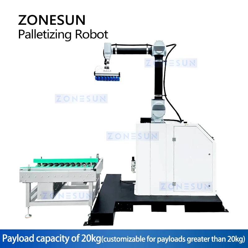 Zonesun ZS-MD20A Automated Robotic Palletizer  Articulated Robot Arm Case Palletizer Manufacturer
