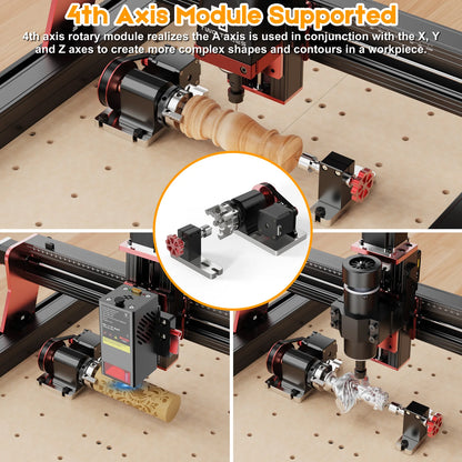 TWOTREES TTC450 Pro CNC Machine 4Axis Metal Cutting Machine For CNC Router Machine And Laser Engraving Cutting Wood GRBL Control