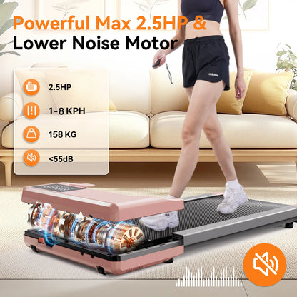 Smart Under Desk Treadmill for Home Office,Treadmill with APP&Remote Control, LCD Screen, Quiet Walking Jogging Exercise Machine