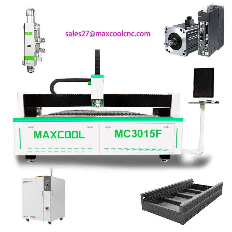 MAXCOOL 2000W 3000W 6000W Laser Cutting Machine 1500W Fiber Laser Cutter Metal Cutting Machine for Steel Aluminum Iron