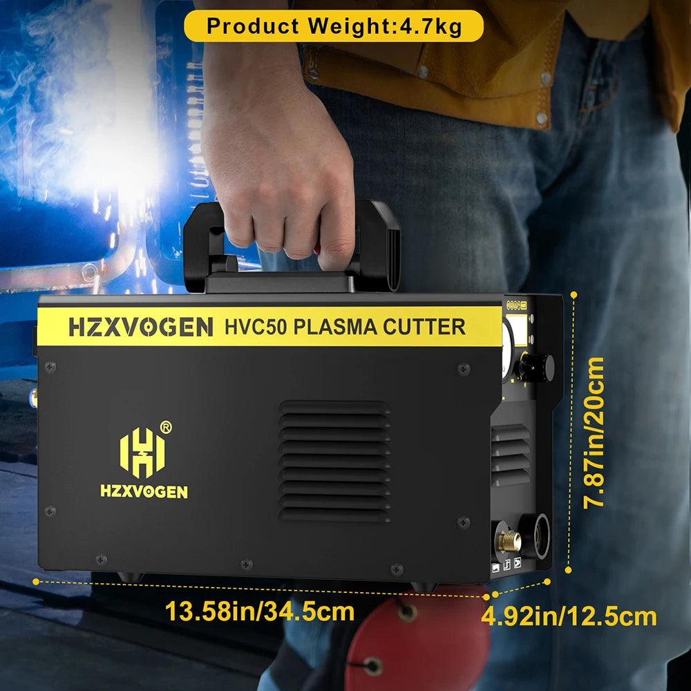 HZXVOGEN 50A IGBT Inverter Plasma Cutter 110V/220V Cutting Machine for Stainless Steel Aluminum Metal Portable Welding Equipment
