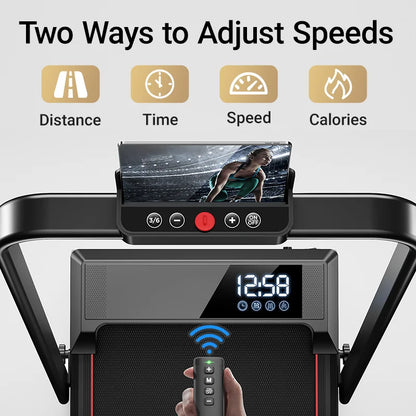 UMAY Walking Pad Treadmill: Incline, Under-Desk, Diamond Belt, Lightweight, Home/Office LED Display