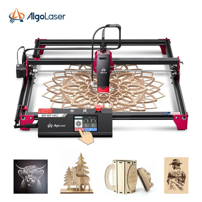 Algolaser 40*43cm CNC Router Laser Cutter Engraver 3.5” Touch Scree Table Lase Cut Engraving Machine DIY Tools For Metal Wood