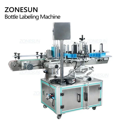 ZONESUN Full Automatic Round Plastic Glass Water Beverage Bottle Positioning And Labeling Machine