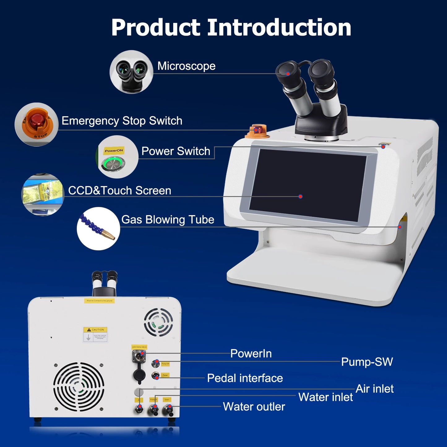 200W Jewelry Laser Welding Machine for Gold and Silver with CCD Laser Spot Soldering Machine 100W 150W Laser Soot Welder