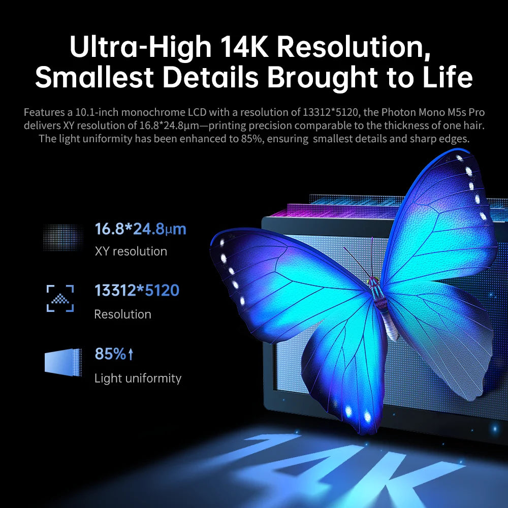 BR ANYCUBIC Photon Mono M5s Pro 10.1 ''14K alta velocidade LCD resina impressora 3D nivelamento livre até 150 mm/h impressora 3D