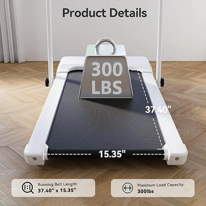 Hot Walking Pad Treadmill with 9% Incline Under-Desk for Home/Office 37.4inch Belt LCD Display Portable Foldable Safety Armrest