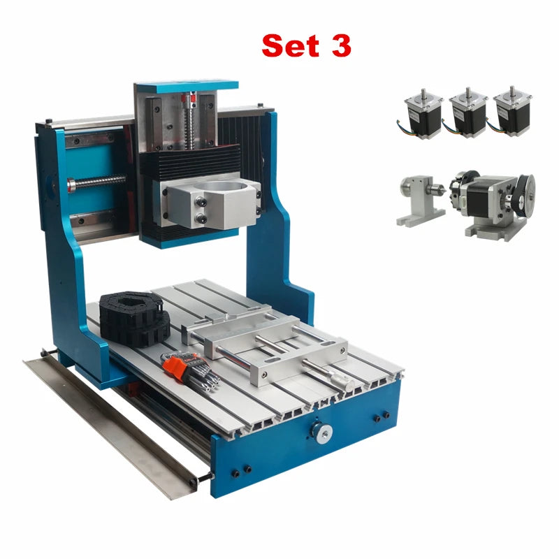 Mini CNC 6040L 3040L Linear Guideway Frame 4axis 1500W with Nema23 Motors for CNC 6040 Wood Metal Engraving Machine Router Kit