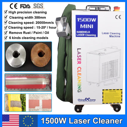 1500W 2000W 3000W Laser Cleaning Machine Rust Removal Cleaning Oil Paint for Metal Cleaning Width 300MM Laser Cleaner