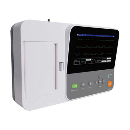 Portable E6 VET Veterinary Digital 6 Channel 12 lead ECG Monitor EKG Machine, Touch Electrocardiograph, USB PC Software