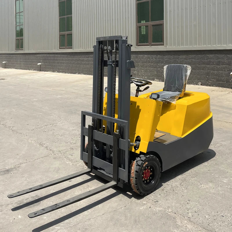 Cheap China narrow mini electric forklift 60V 0.5 ton 1 ton 1.5 ton 2 ton 5 ton pallet warehouse three wheel electric forklift p