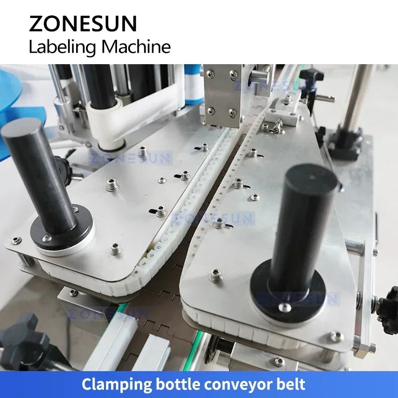 ZONESUN ZS-TB300I Vertical Single Side Glue Bottle Labeling Machine for Flat Surface Packaging