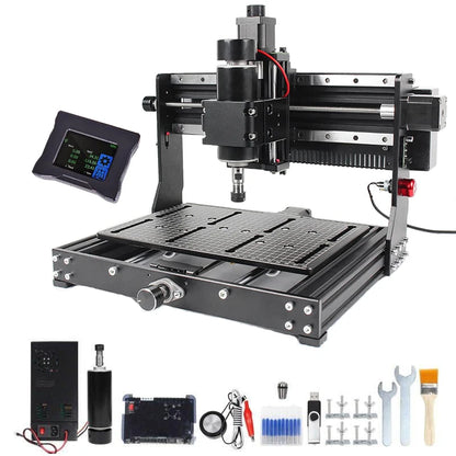 500W 3020 plus CNC Wood Router Laser Engraving Milling Cutting Machine GBRL Control 220V High Precision