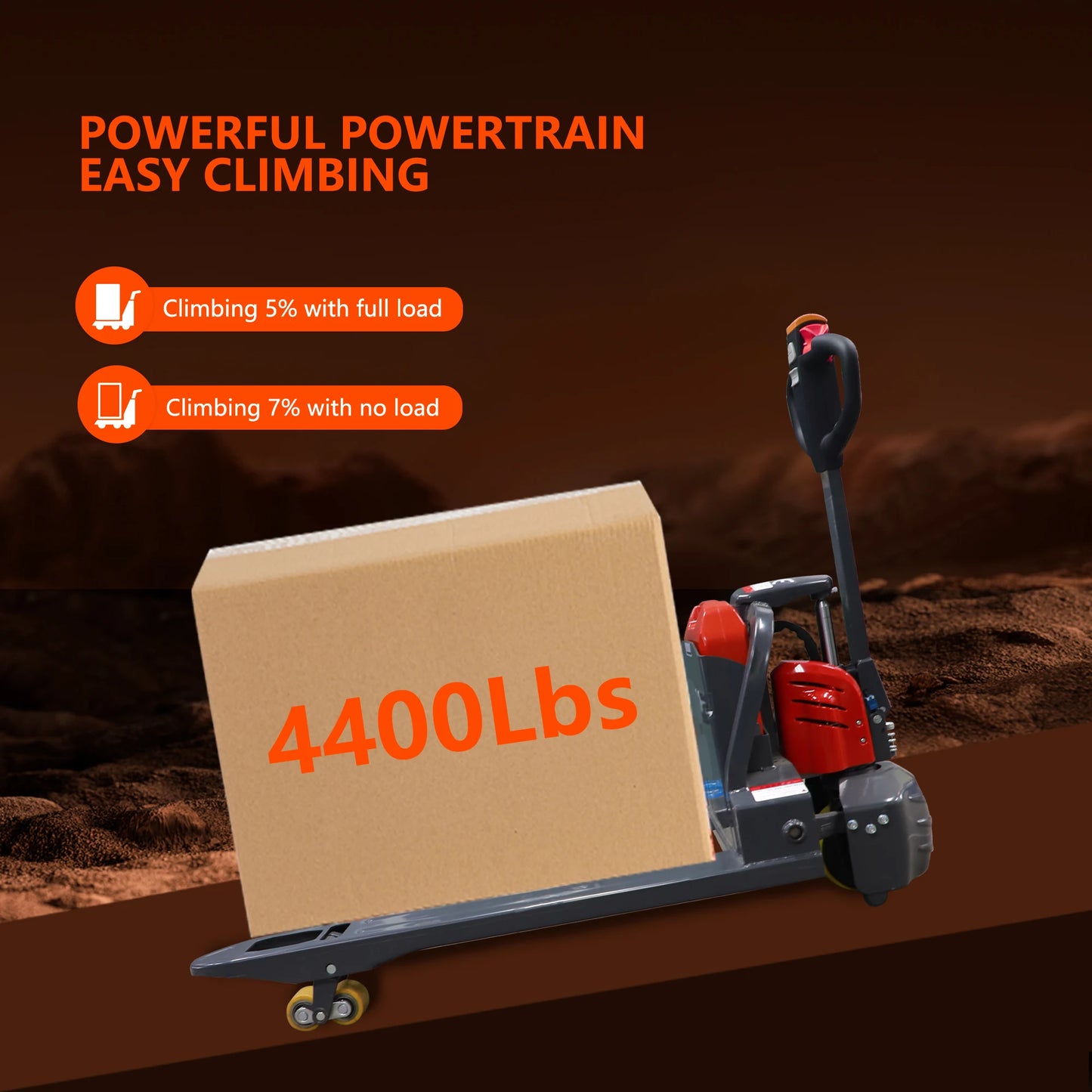 Full Electric Pallet Jack - 4400lbs Cap. Lithium Battery Powered Pallet Trucks 48"x27" Fork Size Lift Jacks for Narrow Spaces