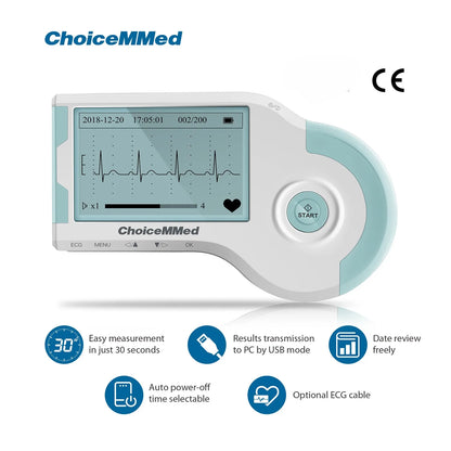 ChoiceMMed Handheld ECG Monitor EKG Real-time Monitoring Of Heart Rate Holter Continuous Measurement Electrocardiogram