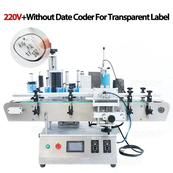 ZONESUN ZS-TB500A Automatic Label Applicator Jar PET Round Bottle Labeling Machine with Date Coder