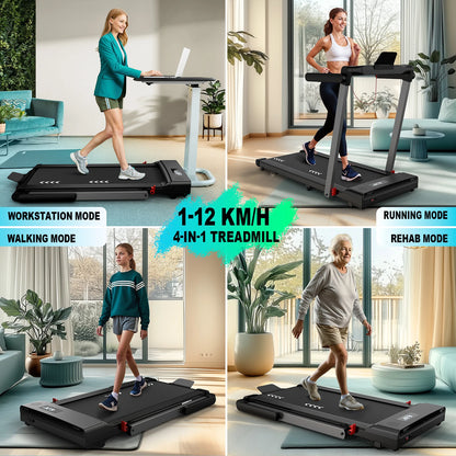 FYSIQ Treadmill for Home Use, 2.25Hp Motor, Speed 1-12Km/H, 7-Layer Running Surface, No Assembly Required
