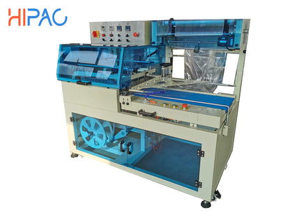 Hipac Newest Gift Carton Box Case Soap Egg Packing Plastic POF Film L Sealer Tunnel Wrapping Automatic Shrink Packaging Machine