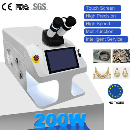 200W Jewelry Laser Spot Welder for Gold and Silver Metal Spot Soldering Machine CCD Laser Soot Welder Jewellry Laser Welding