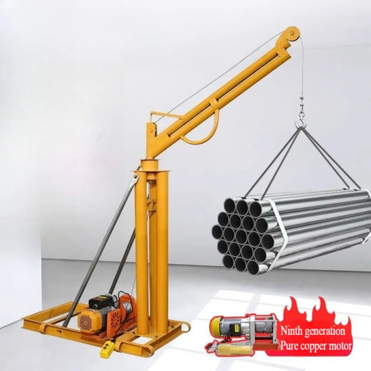 Construction site decoration crane household small lifting roof outdoor indoor loading hoist 1 ton crane