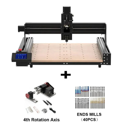 Twotrees TTC450 CNC Router Milling Cutting Machine GRBLLaser Engraver For Acrylic PCB PVC Metal Aluminum 500W Spindle Motor