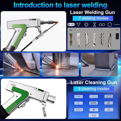 3000W Raycus Double Pendulum 4 in 1 Laser Cleaning Welding Cutting for Metal Handheld Fiber Laser Welding Machine Laser Welder