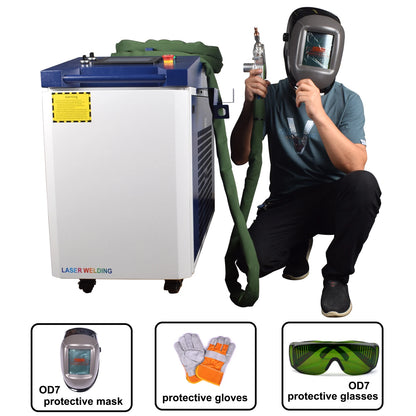 2000W Raycus Fiber Laser Welding Machine 4 in 1 Laser Welding Cutting Cleaning Machine Handheld Double Wobble Fiber Laser Welder