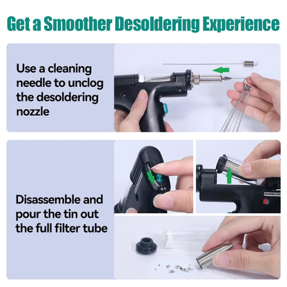 YIHUA 948-II Suction Tin Gun Desoldering Station Hot Air Gun Soldering Iron Suction Pen 4 IN 1 Intelligent Soldering Station