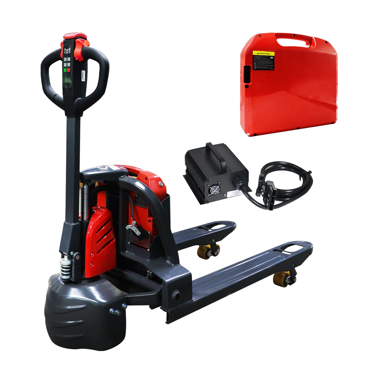 3300 lbs 4400 lbs Capacity Full Electric Pallet Jack Truck Lithium Battery Trucks Fully Powered Handling Jacks 48" x 27" Forks