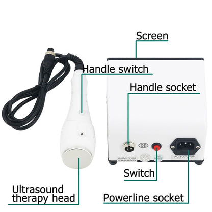 Physiotherapy Therapeutic Ultrasound Massager 1Mhz Body Muscle Pain Relief Ultrasonic Therapy Machine Portable Body Massage New
