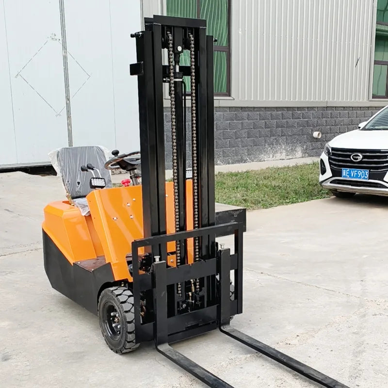 Cheap China narrow mini electric forklift 60V 0.5 ton 1 ton 1.5 ton 2 ton 5 ton pallet warehouse three wheel electric forklift p