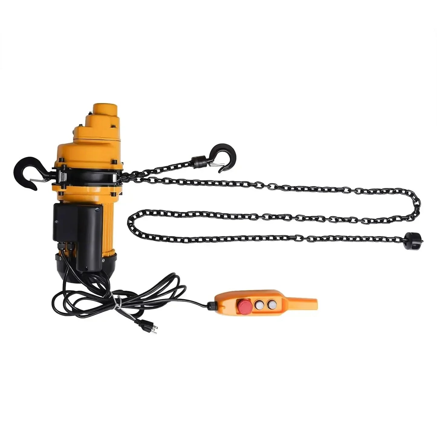 1 Ton Single Phase Overhead Crane 2200lbs Electric Chain Hoist, w/ DT Grade Carburized Double Chain 20 ft Lifting Height