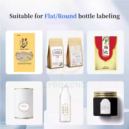 Labeling Machine LY-670 Automatic Assembly Line Large Round Bottle Labeling Sticker Device for Food Packaging Bags Carton Boxes
