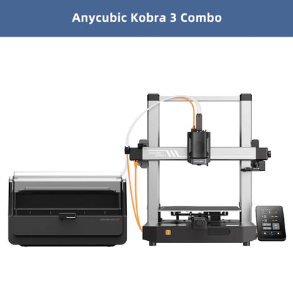 ANYCUBIC Kobra 3 Combo AE Version Multi-Color FDM 3D Printer 600mm/s Printing Speed Build Size 250x250x260mm 4 to 8 Color Print
