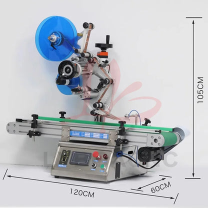 Labeling Machine LY-BTP200 with Conveyor Belt for Flat Packaging Equipment Fully Automatic Labeler Stickers Touch Screen Control