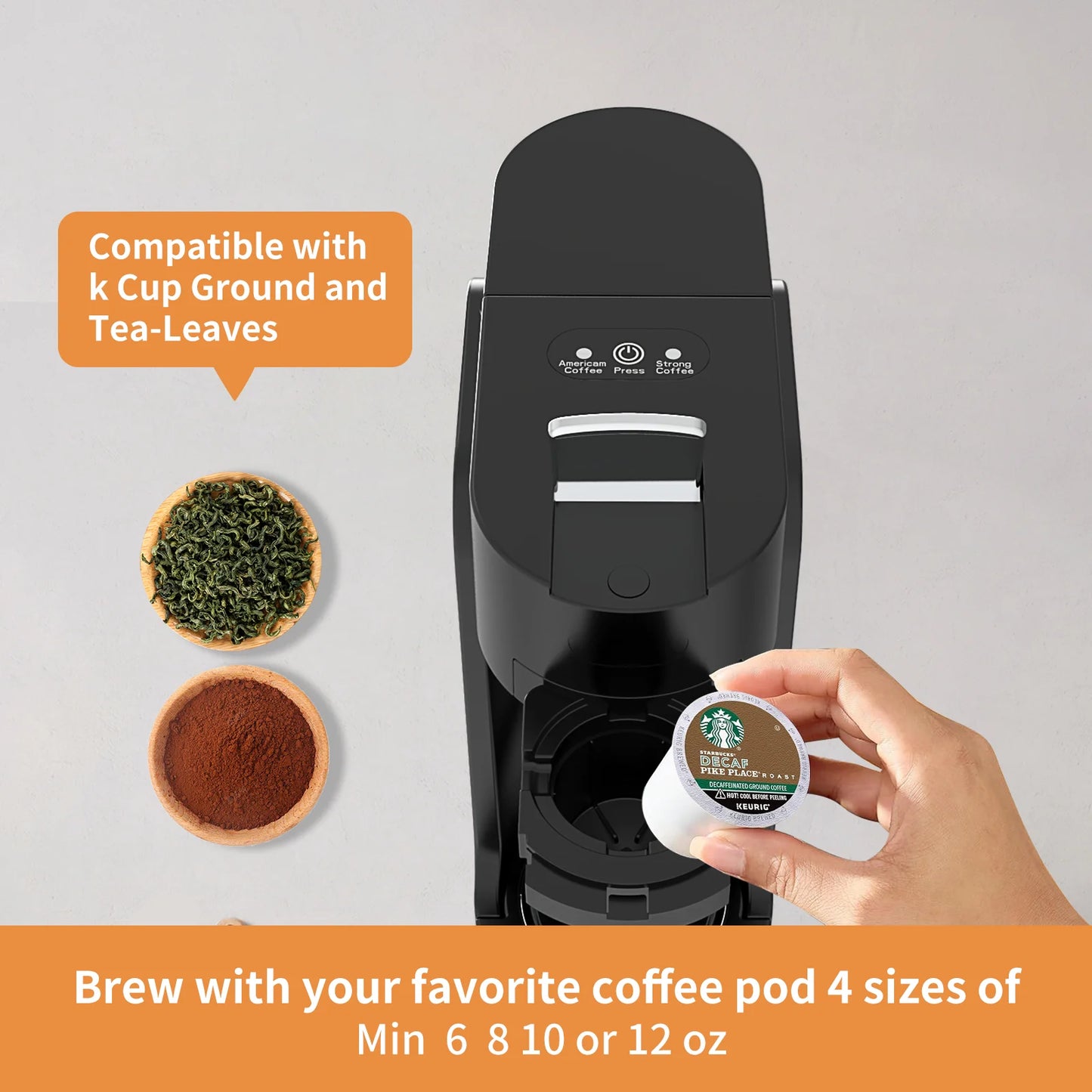 Commercial capsule coffee machine, Portable mini espresso machine, Desktop mini coffee maker, Energy-saving mode, Silent office