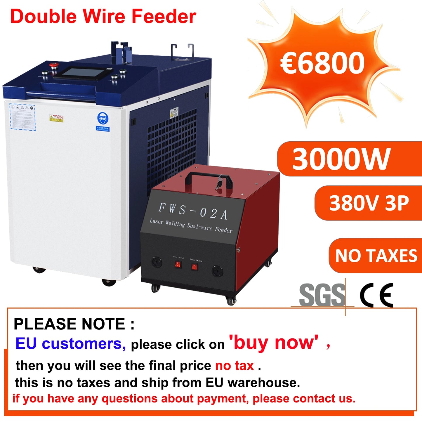 3000W Raycus 4 in 1 Laser Welding Cleaning Cutting Machine for all Metal with Dual Wire Feeder Machine Handheld Laser Welder