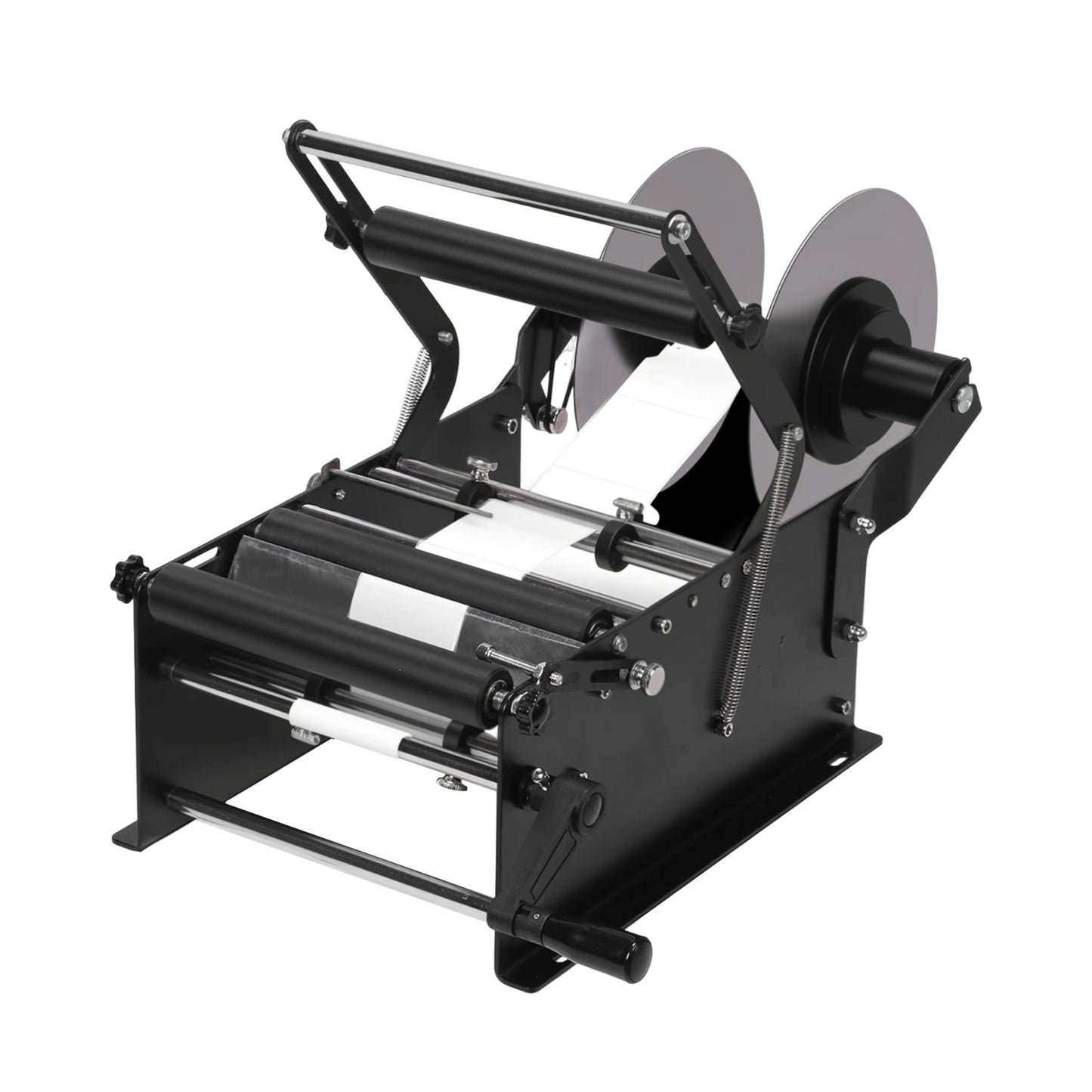 Manual Labeling Machine Hand Crank Simple Labeling Tool Label Applicator with Handle Round Bottle Sticker for Cans and Bottles