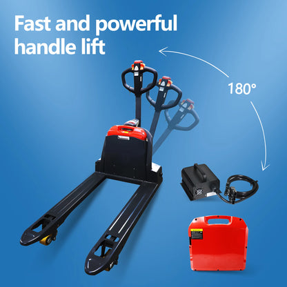 3300 lbs 4400 lbs Capacity Full Electric Pallet Jack Truck Lithium Battery Trucks Fully Powered Handling Jacks 48" x 27" Forks