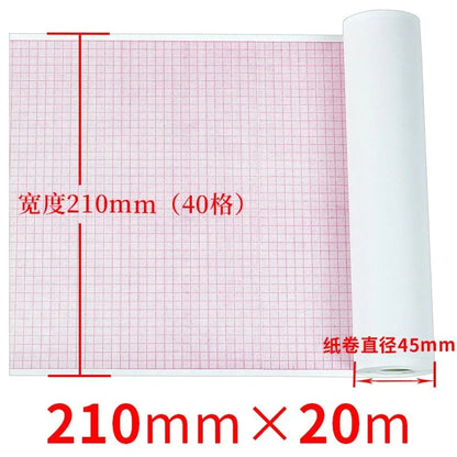 Recording Paper of Electrocardiogram ECG EKG Machine 50mm*20m/80mm*20/110mm*20m /210mm Electrocardiograph Thermal Printer Paper