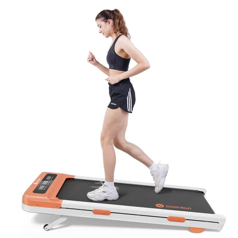 3.0HP Raceable Walking Pad Under Desk Treadmill with 9% Incline Adjustable Speed 1-6KM/H LCD Screen Display 136KG Load For Home