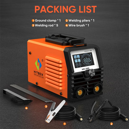 HITBOX ARC200S Welding Machine 2 in 1 ARC MMA LIFT TIG MINI IGBT Inverter LED Digital Display Portable Home Welder 220V 10-200A
